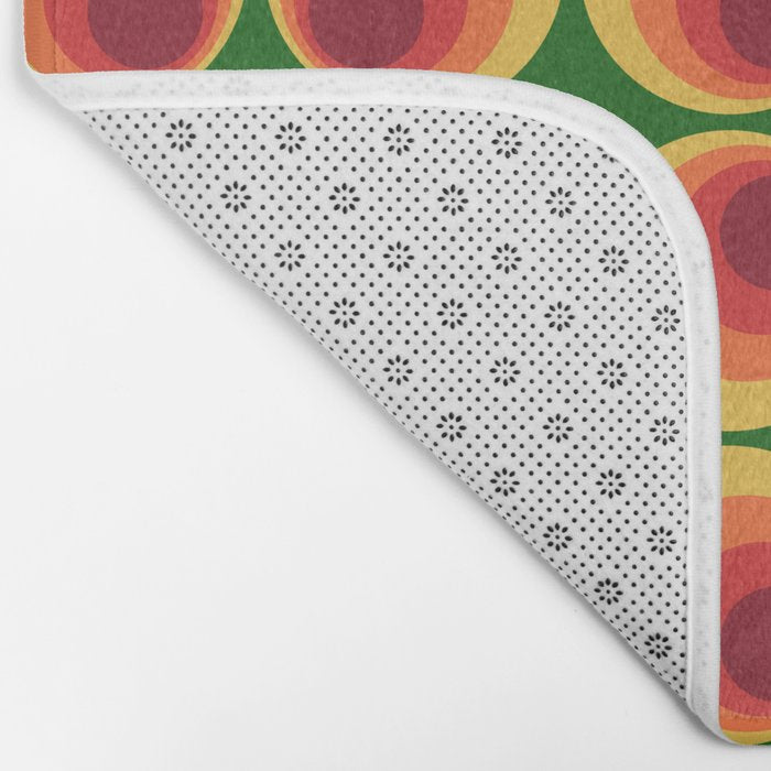 Retro Mod Circle Pattern 522 Bath Mat Gallery Image 2