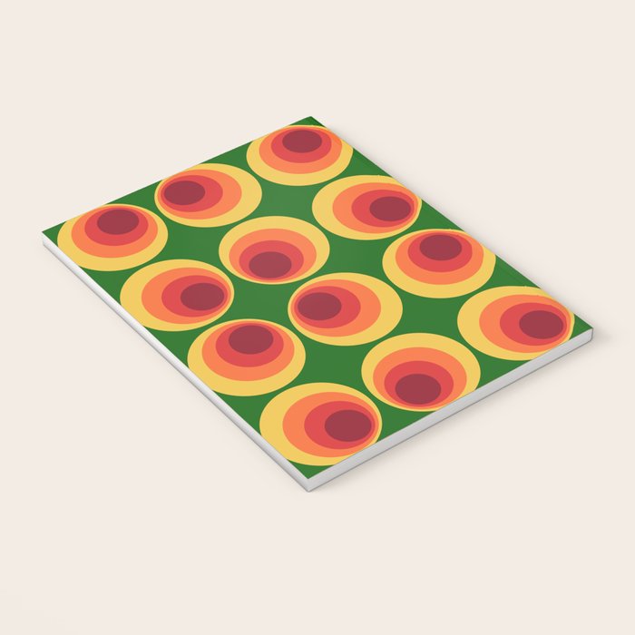 Retro Mod Circle Pattern 522 Notebook Gallery Image 3