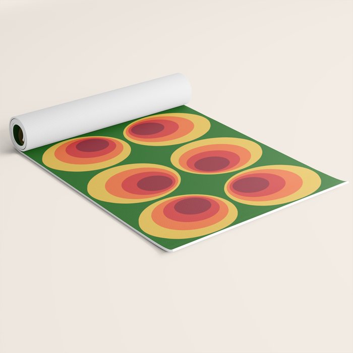 Retro Mod Circle Pattern 522 Yoga Mat Gallery Image 2