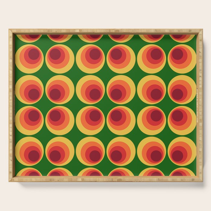 Retro Mod Circle Pattern 522 Serving Tray Gallery Image 1
