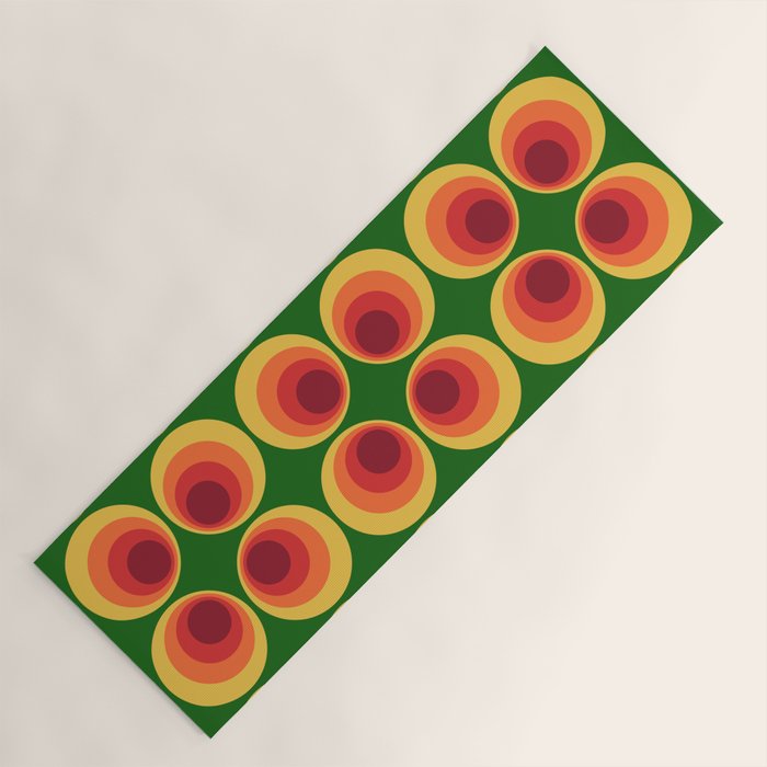 Retro Mod Circle Pattern 522 Yoga Mat Gallery Image 1