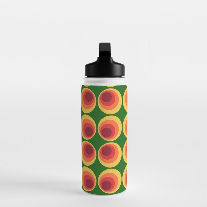 Retro Mod Circle Pattern 522 Water Bottle Gallery Image 3