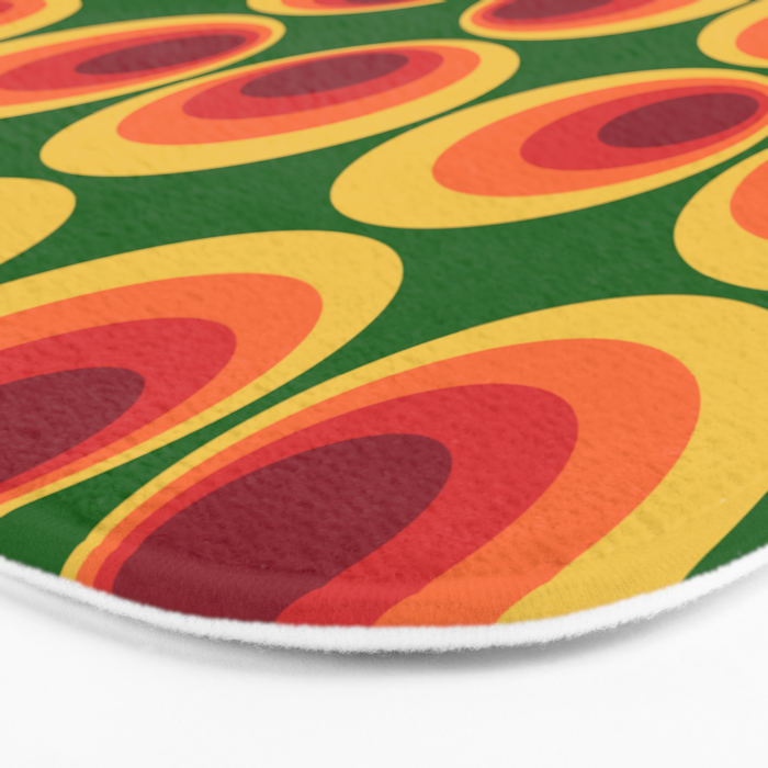 Retro Mod Circle Pattern 522 Bath Mat Gallery Image 3