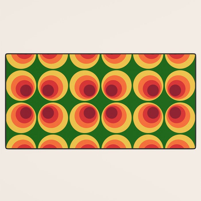 Retro Mod Circle Pattern 522 Desk Mat Gallery Image 3