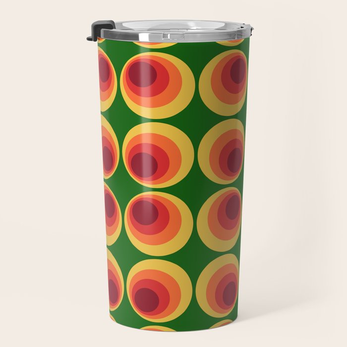 Retro Mod Circle Pattern 522 Travel Mug Gallery Image 3