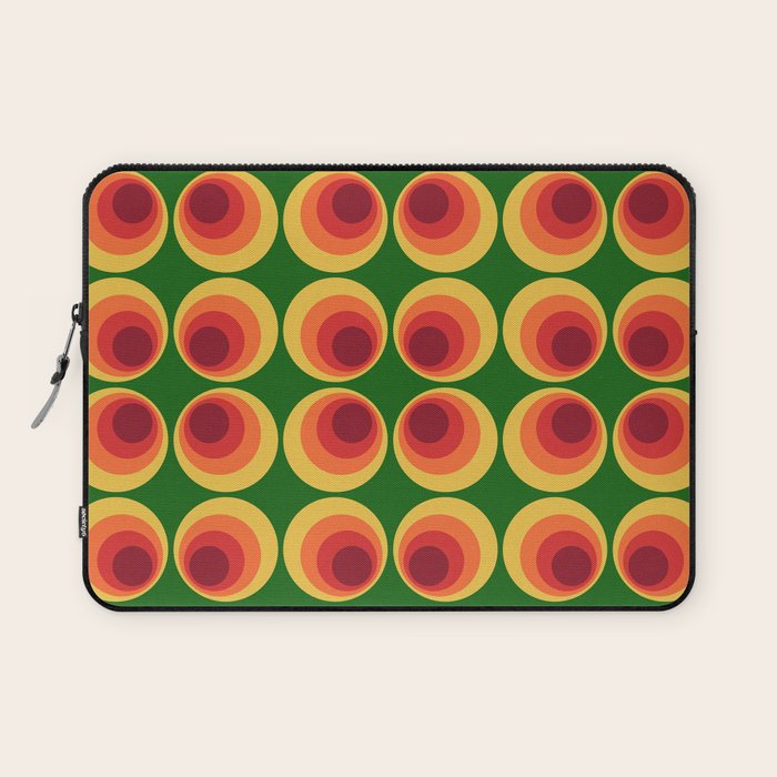 Retro Mod Circle Pattern 522 Laptop Sleeve Gallery Image 1