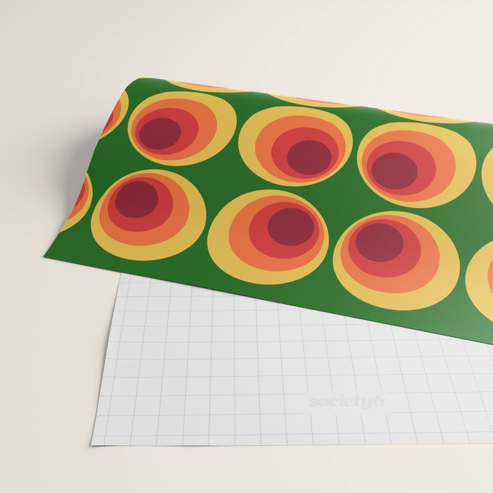 Retro Mod Circle Pattern 522 Wrapping Paper Gallery Image 2