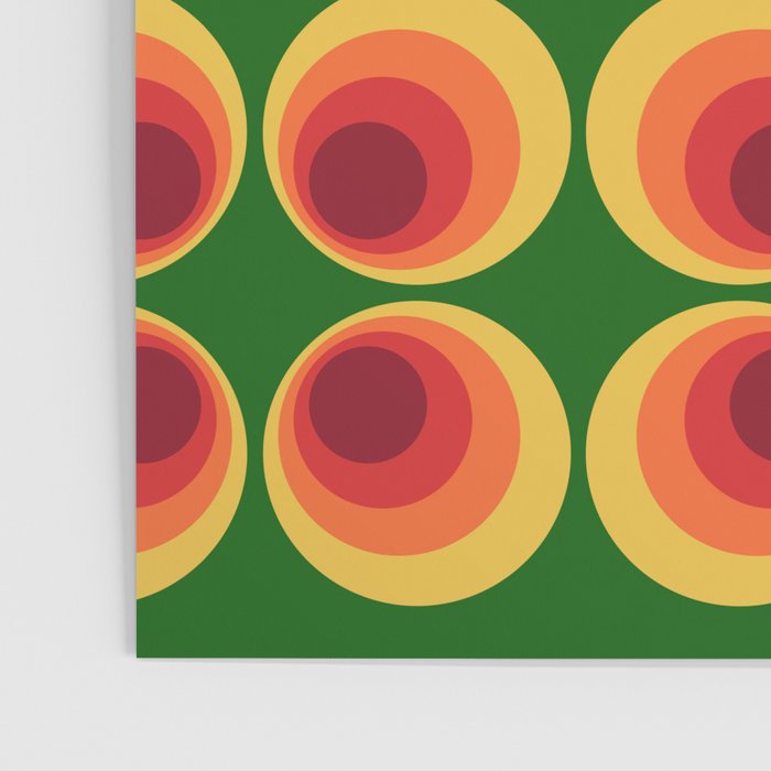 Retro Mod Circle Pattern 522 Poster Gallery Image 3