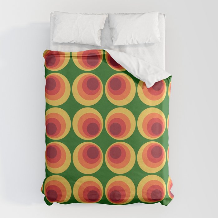 Retro Mod Circle Pattern 522 Duvet Cover Gallery Image 1