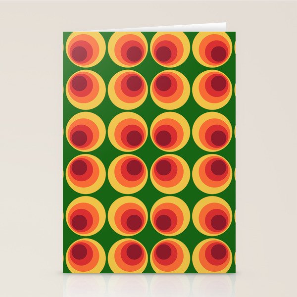 Retro Mod Circle Pattern 522 Stationery Card Gallery Image 1