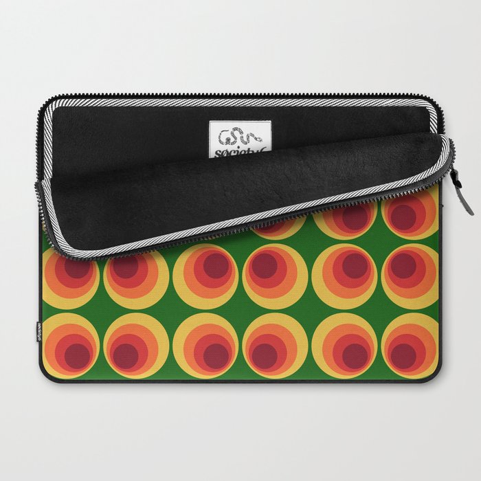 Retro Mod Circle Pattern 522 Laptop Sleeve Gallery Image 2