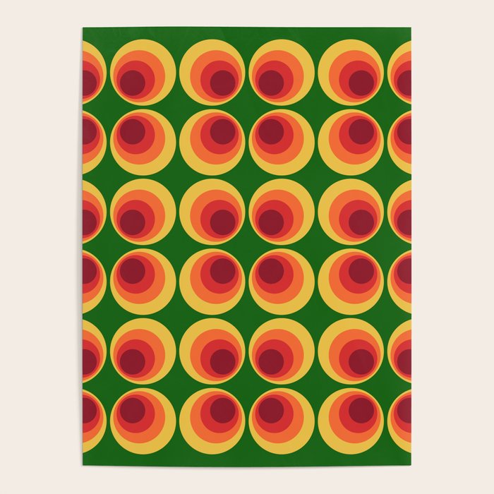 Retro Mod Circle Pattern 522 Poster Gallery Image 4