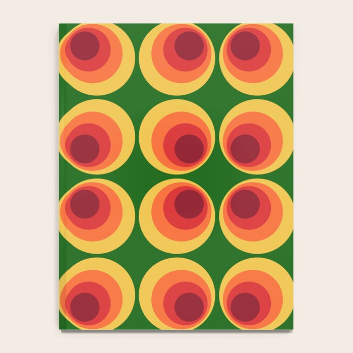Retro Mod Circle Pattern 522 Notebook Gallery Image 4