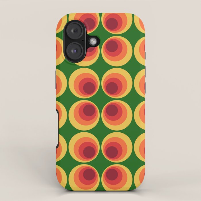 Retro Mod Circle Pattern 522 iPhone Case Gallery Image 1