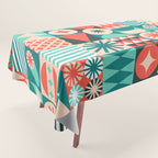 Mid Century Retro Holiday Tablecloth Gallery Image 1