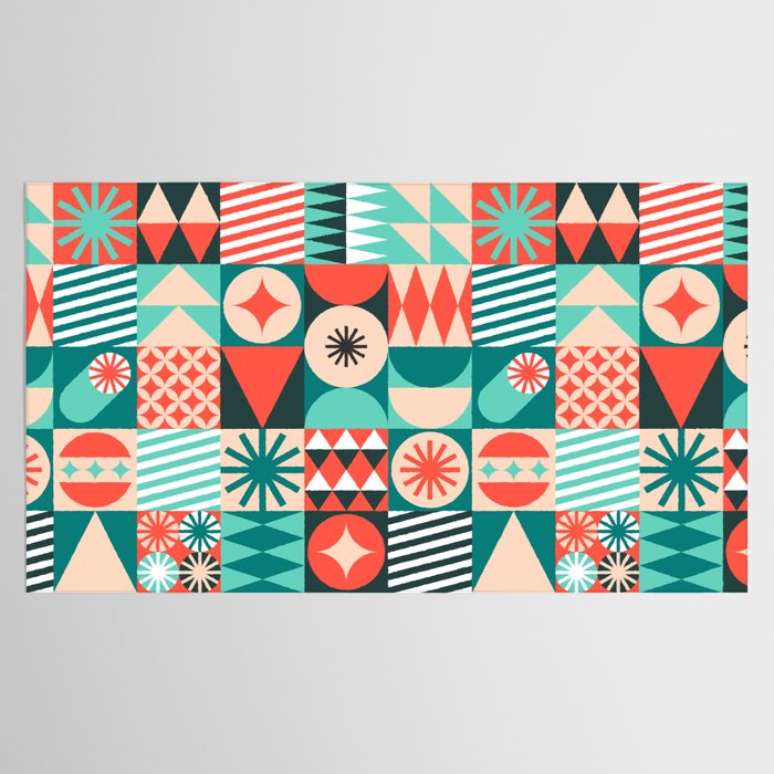 Mid Century Retro Holiday Tablecloth Gallery Image 2
