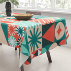 Mid Century Retro Holiday Tablecloth Gallery Image 3