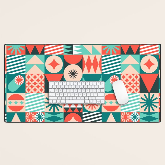 Mid Century Retro Holiday Desk Mat Gallery Image 1