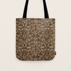 William Morris Pure Sunflower Brown Maple Lichen Vintage Pattern Tote Bag Gallery Image 1