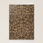 William Morris Pure Sunflower Brown Maple Lichen Vintage Pattern Stationery Card Gallery Image 2