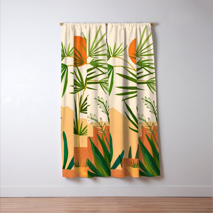 Harvest Moon Landscape Window Curtain Gallery Image 3