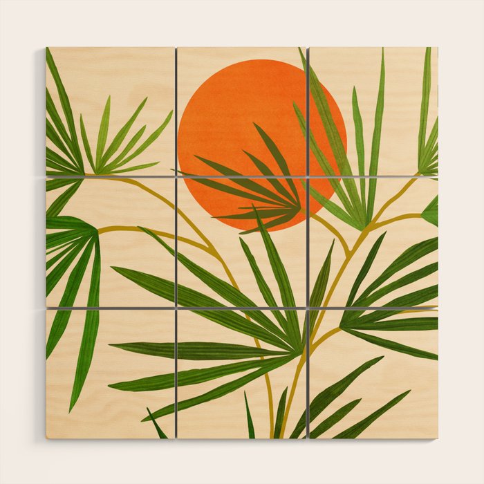 Harvest Moon Landscape Wood Wall Art Gallery Image 1