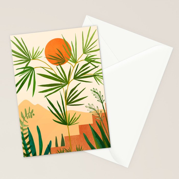 Harvest Moon Landscape Stationery Card Gallery Image 2