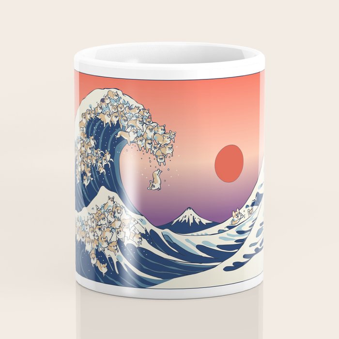 The Great Wave of Corgis Coffee Mug Gallery Image 4