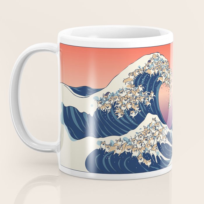 The Great Wave of Corgis Coffee Mug Gallery Image 3