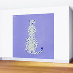 Periwinkle Cheetah Wall Mural Gallery Image 2