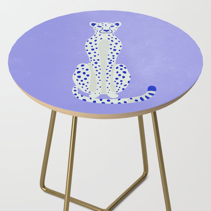 Periwinkle Cheetah Side Table Gallery Image 2