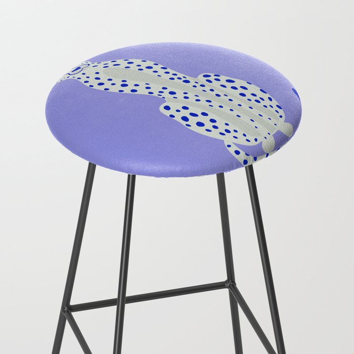 Periwinkle Cheetah Stool Gallery Image 2