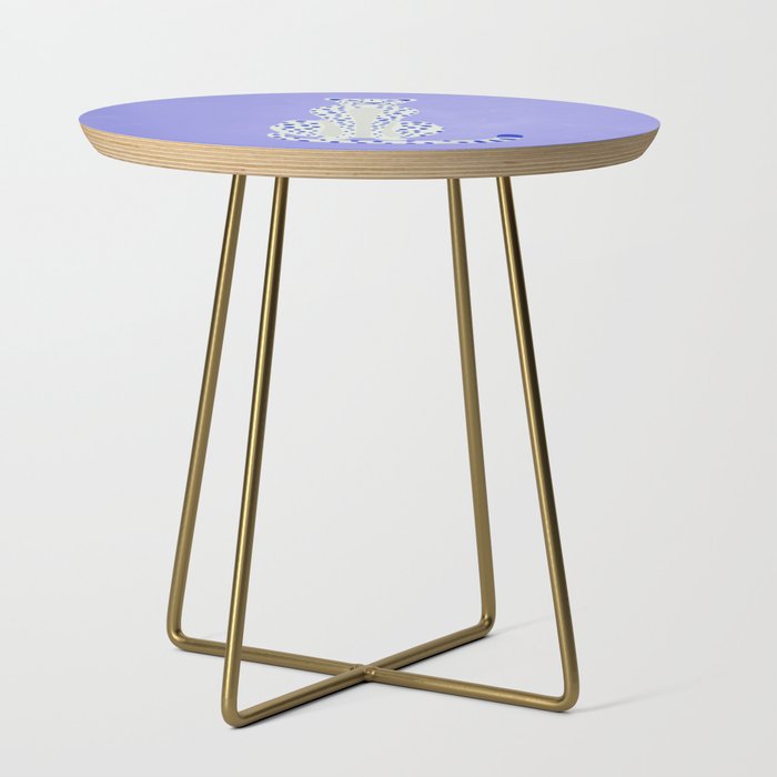 Periwinkle Cheetah Side Table Gallery Image 1