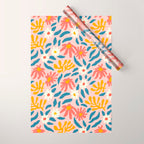 Vintage organic flower nature art pattern Wrapping Paper Gallery Image 1
