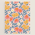 Vintage organic flower nature art pattern Jigsaw Puzzle Gallery Image 1