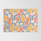 Vintage organic flower nature art pattern Rug Gallery Image 2