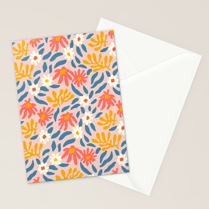 Vintage organic flower nature art pattern Stationery Card Gallery Image 2