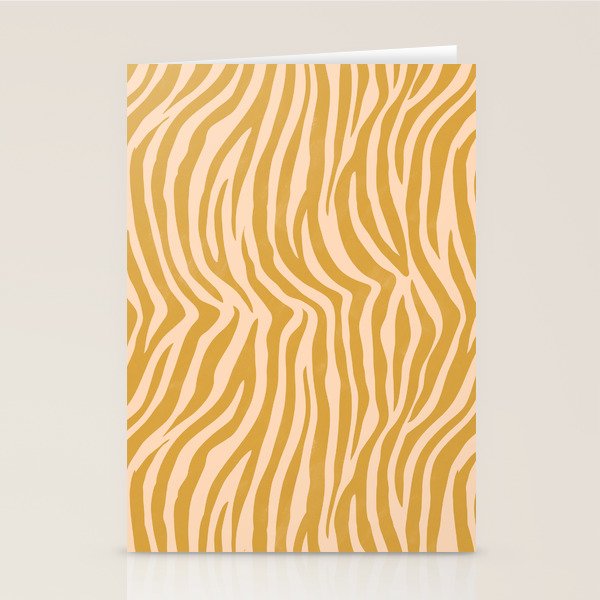 Dopamine Zebra Print In Amber Yellow Stationery Card Gallery Image 2