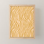 Dopamine Zebra Print In Amber Yellow Mini Art Print Gallery Image 1