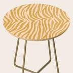 Dopamine Zebra Print In Amber Yellow Side Table Gallery Image 2