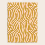 Dopamine Zebra Print In Amber Yellow Poster Gallery Image 4