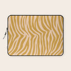 Dopamine Zebra Print In Amber Yellow Laptop Sleeve Gallery Image 1