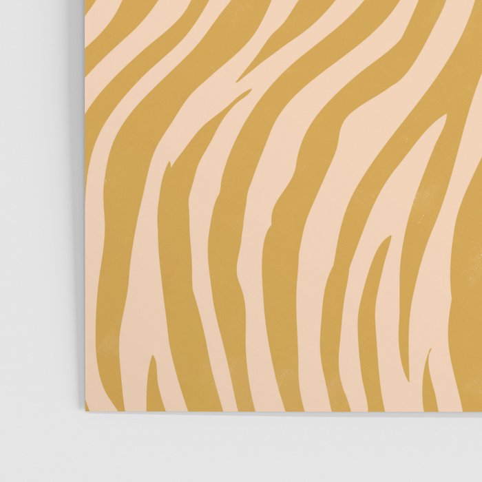 Dopamine Zebra Print In Amber Yellow Poster Gallery Image 3