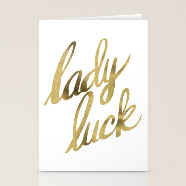 Lady Luck - Gold Ink Stationery Card Gallery Image 2