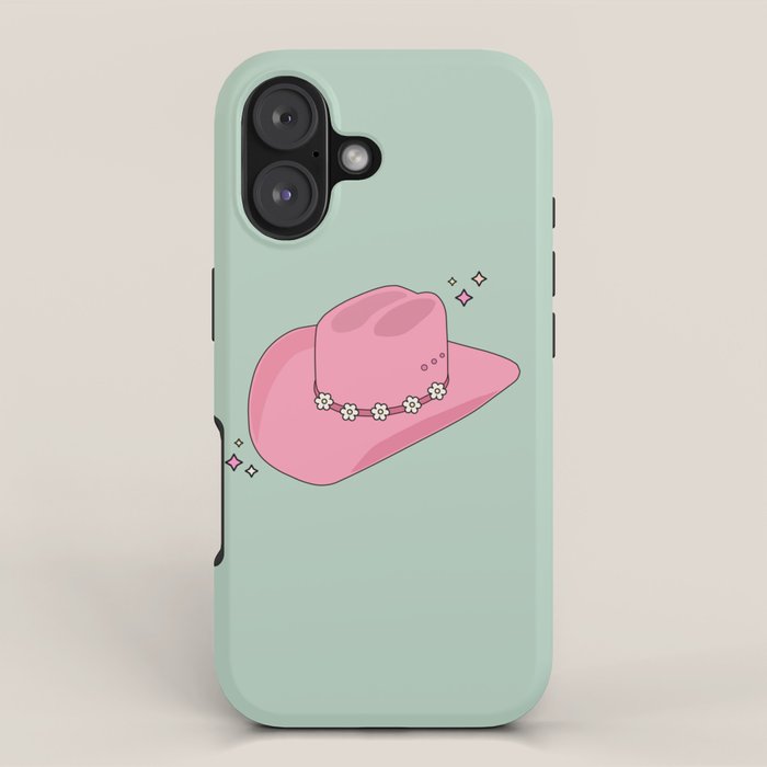 Pink And Green Colorful Cowboy Hat iPhone Case Gallery Image 1