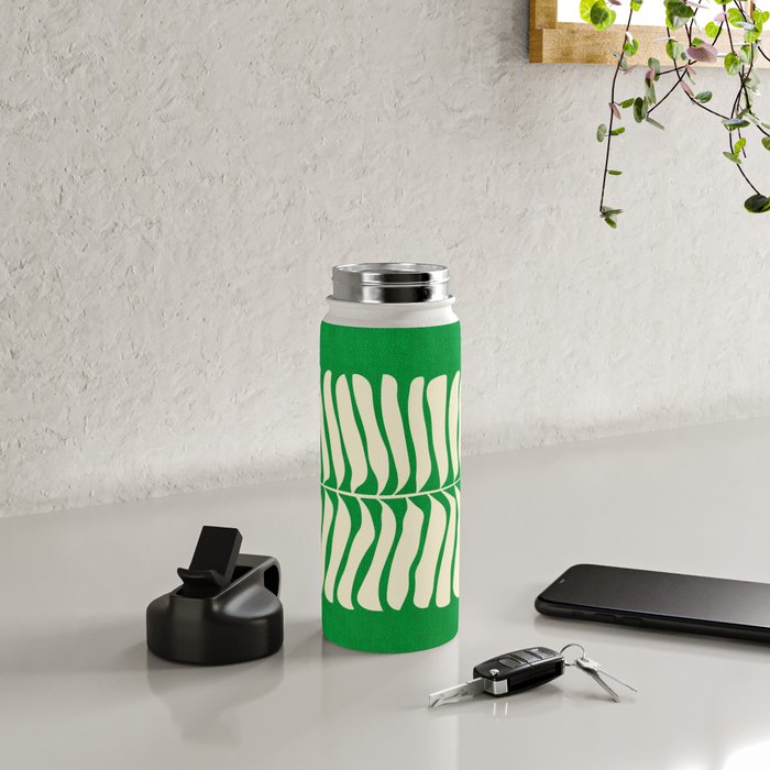 JAZZ FERNS 04 | Pine Green Matisse Edition Water Bottle Gallery Image 4