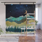 Snowy Night Wall Mural Gallery Image 1