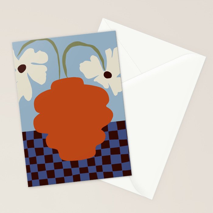 Blooming_Dropping and checkerboard   Stationery Card Gallery Image 2