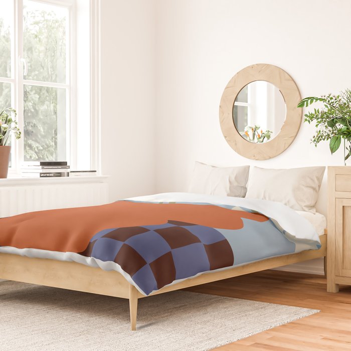 Blooming_Dropping and checkerboard   Duvet Cover Gallery Image 2