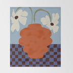 Blooming_Dropping and checkerboard   Throw Blanket Gallery Image 2